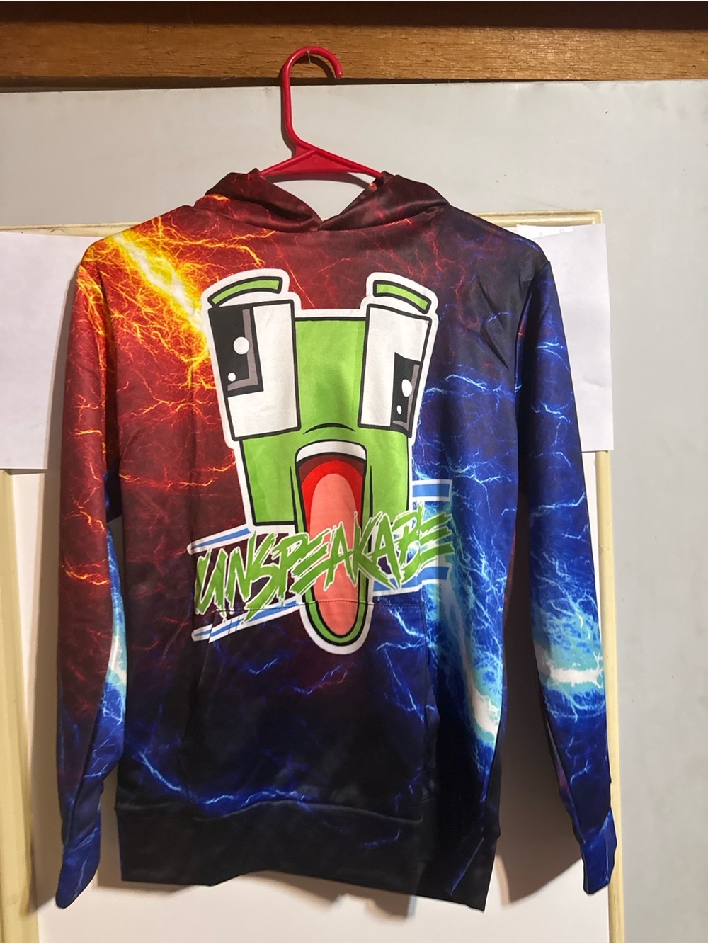 Kids' Multicolor Graphic Hoodie - Blue & Red